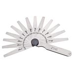 Starrett 173MAT Thickness Gage Set With Tapered Leaves, 0.03-0.50 mm Thickness, 77 mm Length, 13 Leaves