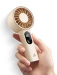 Aecooly Mighty Handheld Fan, Powerful Portable Fan, USB Rechargeable [10H Max Cooling Time], Mini Personal Battery Powered, Pocket for Travel, Summer, Gifts for Women, Girls -Beige