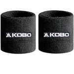 Kobo Sweat Band Cotton Wrist Band Wrist Support for Gym, Exercise, Running, Badminton, Basketball for Sweat Absorbing Cotton (Imported)