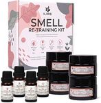 Ilios Olfactory Smell Training Kit, 4 Essential Oils, All Natural Stimulating Aromatherapy for Loss of Senses with Lemon, Clove, Rose, Eucalyptus, and Accessories