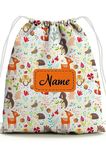 Baby of Mine Kids Drawstring Backpack for Swimming Gym Yoga Tuition Waterproof Bags for 3-10 Year Girls Boys Forest Garden Printed bags