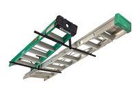 StoreYourBoard Double Ladder Ceiling Rack - Hi-Port 2 Garage Storage and Organization Hanger Mount