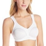 Wonderbra Womens High Impact Wire-free Sports Bra, White, 36D US