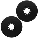 TonGass (2 Pack, Black) 5th Wheel Hitch Lube Plate 12in RV Camper Trailer Fifth Wheel Plate Wheel Accessories for 5th Wheel Trailer Safety Kit