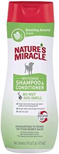 Nature's Miracle Whitening Shampoo & Conditioner for Dogs, Moisturises & Whitens Dog Coat, Neutralises Odours & Wet Dog Smell, Formulated with Aloe Vera, Coconut Water, Blooming Almond Scent - 473ml