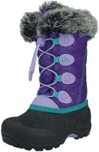 Snow Boots for Kids Waterproof Durable and Slip Resistant Winter Snow Boots for Boys and Girls with Insulated Fleece Lining, Perfect for Snowy Adventures. Ideal Snow Boots toddler to Keep Feet Warm and Dry(Purple 12 Little Kid)