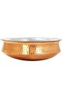 Bonafide Pure Copper Lagan Handi Dish pan with Tin Lining, Cookware and Serveware,5 litres,Copper Handi Heavy Gauge Diameter 12 inch Dum Biryani Rice and Veg/Nonveg,Copper Lagan Weight 2500 gm