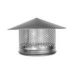 8 Inch / 200 mm Round Roof Rain Cap HVAC Vent Galvanized Steel All Weather Rain Cap Roof Top Round Roof Vent with Rubber Gasket for Perfect Insulation Vent Cover (8'' Inch)