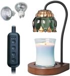 PPZHAVG Candle Warmer Lamp - Electric Candle Lamps Timer, Compatible with All Jar Candles, Valentines Day Gifts for Her, Gift for Mom, Dimmable Candle Warmer, Candle Holders for Home Decor DarkGreen