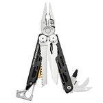 Leatherman Signal - Camping and survival multi-tool with 19 built-in tools, all-locking features, fire-starting ferro rod, hammer and safety whistle, made in USA, in black and silver, nylon holster