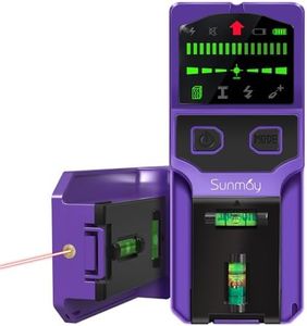 SUNMAY Détecteur Mural, Scanner Mural 7 en 1, Détecteur de métaux Avec Ecran LCD Et Alarme Sonore Pour Localiser Des Fil CA, Des poutres En Bois, Des Tuyaux Métalliques