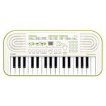 Casio SA-50 32 Mini-Keys Keyboard in White and Green and Rhythm Warriors animated online lessons