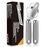 OGIMA Can Opener Manual, Stainless Steel Tin Openers, Effortlessly Open Cans with Heavy-Duty Manual Can Opener - Smooth Edges and Comfortable Grip for Arthritis and Weak Hands (Gray)