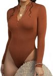 Faringoto Zip Bodysuit Women Long S