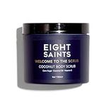 Eight Saints Welcome to the Scrub Coconut Body Scrub, Natural and Organic Exfoliating Sugar Scrub for Acne, Cellulite, Deep Cleansing, Scars, Wrinkles, Exfoliate and Moisturize Skin, 4 Ounces