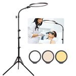 GSKAIWEN 12inch Full-Screen Ring Light Photography Lighting LED Studio Panel Video Light Bi-Color 3000K-6000K with Flexible Tube,Tripod Stand for Streaming, YouTube Video, Eyebrow, Tattoo(1 PACK)