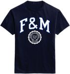 Barnesmith Franklin & Marshall College F&M Diplomats Short-Sleeve T-Shirt, Heritage, Navy, Small