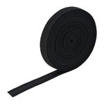 ZENITH 1/2 Half inch Wide Black Elastic for Tailoring Stitching and Craft Dress Black (4 meter)