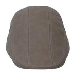 FabSeasons Vintage PU Artificial Leather Ivy Golf Cap (Brown)