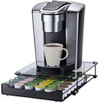 Rice rat K-Cup Storage Coffee Capsules Pod Holder Glass Top Drawer Capsule Display Storage for k-cup 42pods