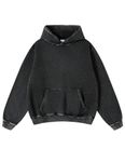 Hatant Hoodies for Men Heavyweight Fleece Sweatshirts for Men Acid Wash Athletic Hoodie Oversize Matching Hoodies for Couples, Black, Large