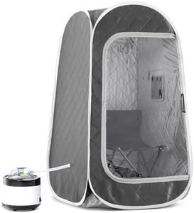 Duthss Portable Steam Sauna, Single Person Sauna, Sauna Tent with Steamer 4L 1500W Steam Generator, 90 Minute Timer, Chair, Remote Control Indoor Sauna Tent for Home Spa Relaxation