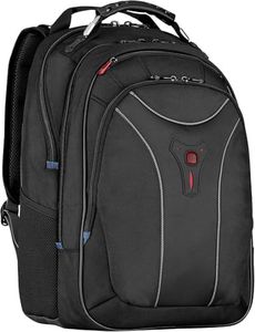 WENGER Carbon Sac à Dos pour Ordinateur Portable 17 Pouces, Système d’Organisation, 30 l, Femmes Hommes, Bureau Affaires Uni, Noir, 600637