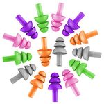 100 Pair Silicone Reusable Ear Plugs for Swimming, Sleeping, Concerts & Music - Bulk Pack of Swimmers Ear Plugs for Adults - Noise Reduction up to 25dB Swimming Ear Plugs for Men Women Ear Protection