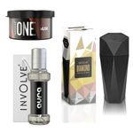 Involve Combo Offer : Involve One Musk & Elements Aura Spray Air Car Perfume(pack of- 2) & Diamond car dustbin- Black |Car Air Freshener | Car Accessories |Car Trash Bin Auto| Involve Accessories