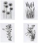 4pcs/Lot Dandelion Lavender Flowers Leaves Stamp Rubber Clear Stamp/Seal Scrapbook/Photo Album Decorative Card Making Clear Stamps