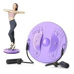 Twister Exercise for Waist 27.5cm Waist Twisting Disc with Drawstring for Woman Home Sports Waist Whisper Aerobic Exercise Massage The Soles of The Feet（Purple）