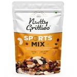 Nutty Gritties Premium Sports Mixed Nuts and Dry Fruit 200g - Roasted Almonds, Cashews, Pistachios, Dried Blueberries, Cranberries and Raisins, Healthy Snack for all | Resealable Pouch