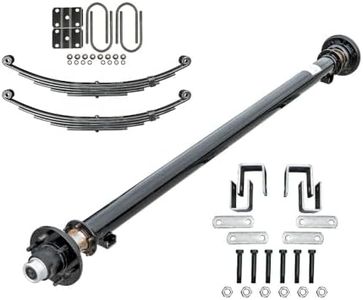 The Trailer Parts Outlet - 5200 lb TK Single Axle Light Duty Kit - 5.2K Capacity 6 Lug (Axle Series), 73/58 Hubface/Spring Center - (5'0) Frame Width