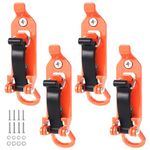 Faankiton 4PCS Shovel Mount Roof Rack, Shovel Holder for Truck, Metal Rubber Clamps Shovel Holder Clamp for Roof Rack, Shovel Holder Roof Rack Accessories Quick Release Axe Holder Mount Kit (Orange)