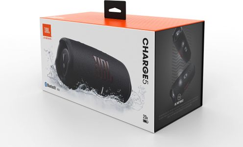 JBL Charge 5 Portable Bluetooth Speaker, Deep Bass, IP67 Waterproof, Black