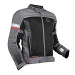 ROYAL ENFIELD EXPLORER PRINT RIDING JACKET|CE certified to class A- Entire Jacket|D3O CE level 2 armours at shoulders elbow & back|Adjustable straps all over|Standalone Rain Jacket|REDDITCH GREY L
