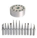 ShineNow ET Tips for Weller WE1010NA WES51 WESD51 PES51 WEP70 Soldering Tips 12pcs Pack with a Metal Tip Holder