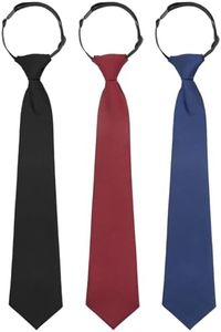 Luckyvestir Womens Tie, Black Ties for Women, Ajustable School Uniform Ties for Girls Boys, 14" Pre-tied Women tie