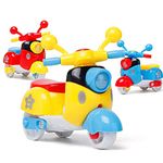 Yaayi Mini Education Adorable Cute Bright Color Scooter for 1 Year Old Baby Push and Go Toy Vehicle Scooter for Kids(Color May Vary) for Kids (3 Pcs)