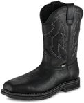 Irish Setter, Kittson, Men's, 11", Waterproof, Steel Safety Toe, Work Boot, Black, 12 Wide