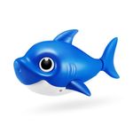 Robo Alive Junior Baby Shark Water-Activated Sing and Swim Bath Toy for Preschoolers by ZURU (Blue, Daddy Shark)