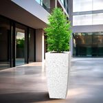 YUCCABE ITALIA FOXB TK 24 INCH Pots for Plants Highly Durable Polymers Lightweight Indoor Outdoor Tall Flower Pot Gamla Tree Planter Container Planters for Living Room, Balcony,Garden Home