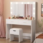 Furmax Vanity Desk Set with Large L