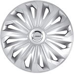 Michelin 41006 Hubcaps 15 Inch Universal Hubcaps Monique Set of 4 For Cars ABS Plastic | Silver with chrome ring, set of 4