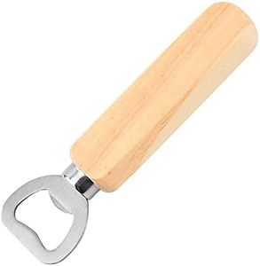 1 Pièce decapsuleur,Ouvre-bouteilles,Bière Ouvre-Bouteille,décapsuleurs en acier inoxydable avec Poignée en bois,Poignée en Bois Ouvre-Bouteille,pour la Maison Cuisine Bar camping