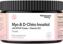 Inositol Supplement Powder with MTHF Folate + Vitamin D3 | Myo-Inositol & D-Chiro Inositol | Hormonal Balance & Healthy Ovarian Support | Vitamin B8 | Alternative to Inositol Capsules | 30-Day Supply