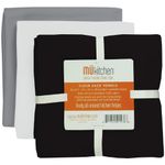 MUkitchen Cotton Flour Sack Towel, 24 by 36-Inches, Set of 3, Chalkboard