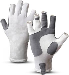 Tough Outdoors UV Fishing Gloves - Fingerless, UPF 50+ Sun Protection - Kayaking & Sailing Gloves