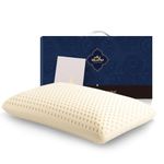 Talalay 100% Natural Premium Latex Pillow, Helps Relieve Pressure, No Memory Foam Chemicals, Perfect Package Best Gift with Removable Tencel Cover