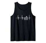 Roller Coaster Heartbeat Roller Coaster ECG Pulse Theme Park Tank Top